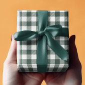 緑格子模様パーソナライズされた包み紙 ラッピングペーパー