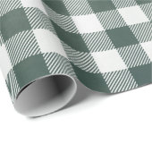 緑格子模様パーソナライズされた包み紙 ラッピングペーパー (ロールコーナー)
