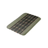 緑桃の繊細な花柄 バスマット (アングル)