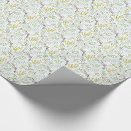 *~*緑植物の枝葉金ゴールドの枝 ラッピングペーパー