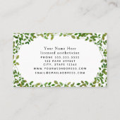 緑植物スパマッサージ美しい 名刺 (裏面)