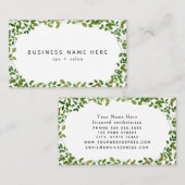 緑植物スパマッサージ美しい 名刺 (正面/裏面)