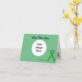 緑標準的なリボンのテンプレート カード (黄色い花)