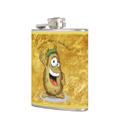 緑毛の漫画キャラクターポテト フラスク (左)