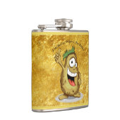 緑毛の漫画キャラクターポテト フラスク (右)