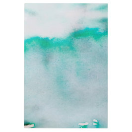 緑水彩抽象芸術テクスチャメタル メタルプリント