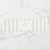 緑水彩水瓶ラベル ペットボトルラベル (シングルラベル)