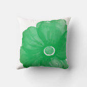 緑水彩花枕 クッション (裏面)