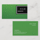 緑水滴名刺 名刺 (正面/裏面)