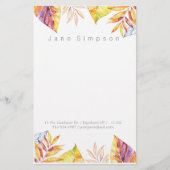 緑水色人工静止画 便箋 (正面)