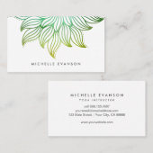 緑水色勾配フローラ曼荼羅 名刺 (正面/裏面)