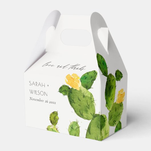 緑水色砂漠サボテン花モノグラム フェイバーボックス (裏面サイド)