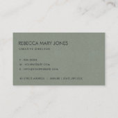 緑水色砂漠サボテン花モノグラム 名刺 (裏面)