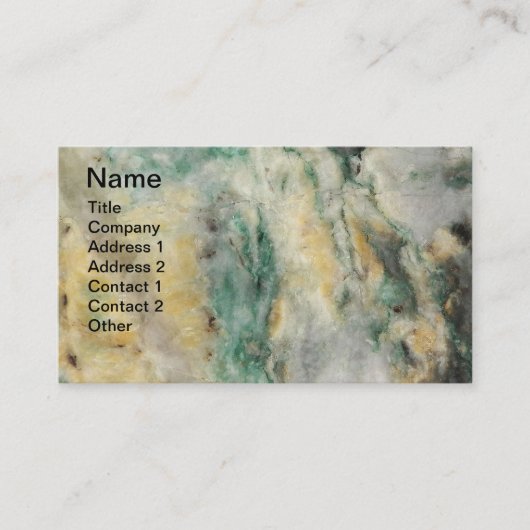 緑泥岩石模様 名刺 (正面)