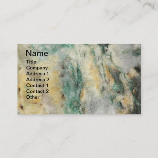 緑泥岩石模様 名刺 (正面)