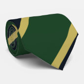 緑海軍および金ゴールドの連隊ストライプなタイ ネクタイ (ロール)