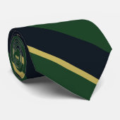 緑海軍および金ゴールド大学ストライプIIのタイ ネクタイ (ロール)