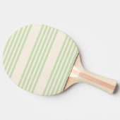 緑淡い色のとベージュ5パターンストライプパターン 卓球ラケット (横)