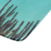 緑淡い色のサボテン多肉植物ミニマリズム カッティングボード (角)