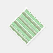 緑淡い色のストライプ色 スタンダードカクテルナプキン (角)