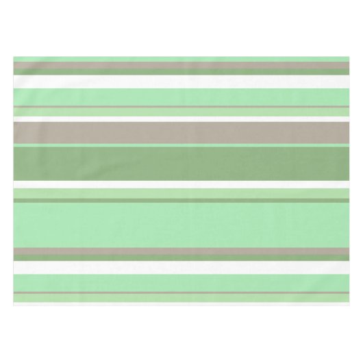 緑淡い色のストライプ色 テーブルクロス (正面(横))