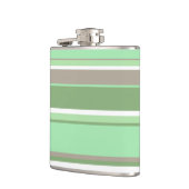 緑淡い色のストライプ色 フラスク (左)