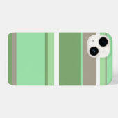 緑淡い色のストライプ色 Case-Mate iPhoneケース (裏面 (横))