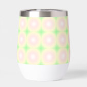 緑淡い色のバラ白3D光学勾配パターン (背面)