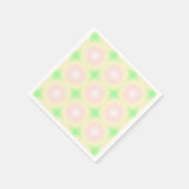 緑淡い色のバラ白3D光学勾配パターン スタンダードカクテルナプキン (角)