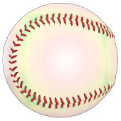 緑淡い色のバラ白3D光学勾配パターン ソフトボール (正面左)