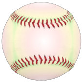 緑淡い色のバラ白3D光学勾配パターン ソフトボール (裏面)