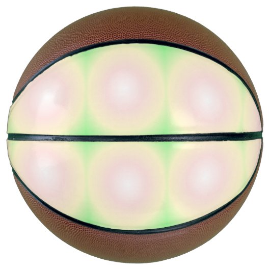 緑淡い色のバラ白3D光学勾配パターン バスケットボール (正面)