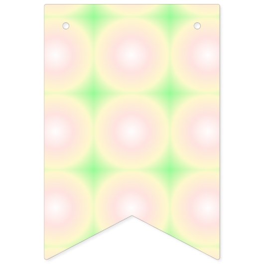 緑淡い色のバラ白3D光学勾配パターン バンティングフラッグ (第1の旗)