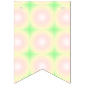 緑淡い色のバラ白3D光学勾配パターン バンティングフラッグ (第3の旗)