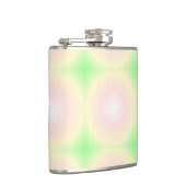 緑淡い色のバラ白3D光学勾配パターン フラスク (右)