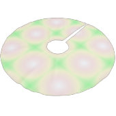 緑淡い色のバラ白3D光学勾配パターン ブラッシュドポリエステルツリースカート (アングル)