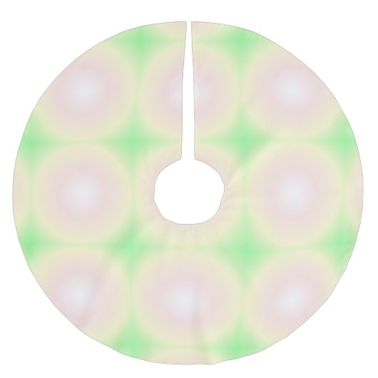 緑淡い色のバラ白3D光学勾配パターン ブラッシュドポリエステルツリースカート (正面)