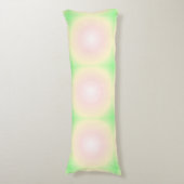 緑淡い色のバラ白3D光学勾配パターン ボディピロー (正面縦)