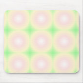 緑淡い色のバラ白3D光学勾配パターン マウスパッド (正面)