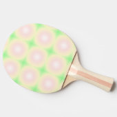 緑淡い色のバラ白3D光学勾配パターン 卓球ラケット (横)
