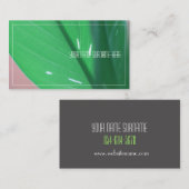 緑淡い色の植物葉感じ自然カード 名刺 (正面/裏面)