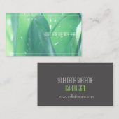 緑淡い色の植物葉感じ自然カード 名刺 (正面/裏面)