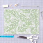 緑淡い色の模様 薄葉紙 (クラフト)