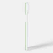 緑淡い色の白5パターンストライプ iPhoneケース (右側面)