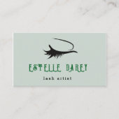 緑淡い色の美的ミニマリストのラッシュ 名刺 (正面)