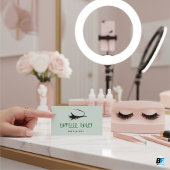 緑淡い色の美的ミニマリストのラッシュ 名刺