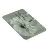 緑淡い色の色のデイジー結婚式の日付を保存 マグネット (右側)