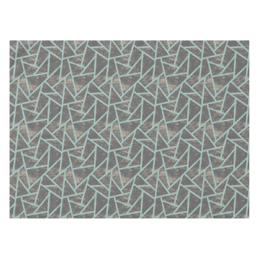 緑淡い色の色モザイク模様 テーブルクロス (正面(横))