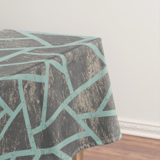 緑淡い色の色モザイク模様 テーブルクロス (インサイチュ)