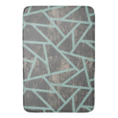 緑淡い色の色モザイク模様 バスマット (正面縦)